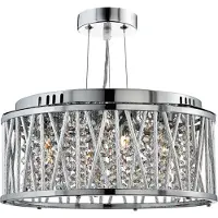 Searchlight Suspension, chrome, aluminium, hauteur réglable, intensité lumineuse variable