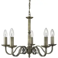Searchlight Lustre rural Richmond 5 lumières 52cm bronze antique