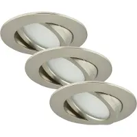Briloner Lampe LED encastrée LEUCHTEN ATTACH DIM, 5,5 W, 470 lm, IP23, nickel mat, plastique, intensité lumineuse variable, Ø 8,2 cm