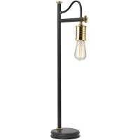 Elstead Lighting Lampe de bureau rétro Douille E27 60W en laiton noir Elstead