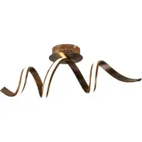 Searchlight Plafonnier LED Ribbon marron antique
