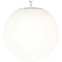 Star Trading Boule de jardin solaire LED GLOBY - à suspendre - H : 29 cm, D : 30 cm - 6 LED blanc chaud - capteur de lumière