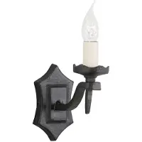 Elstead Lighting Applique murale Rectory noir et crème, 1xE14x60W, métal, dimensions : 16x8,5x20 cm, IP20, Elstead