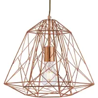 Searchlight Lampe en fil de cuivre Geometric Cage Ø 39cm