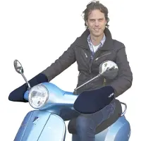 Ds Covers Manchons de guidon pour scooter - - Néoprène - Waterproof - Coupe-vent - Doublure thermique - Universel - Noir
