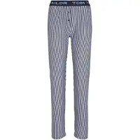 Tom Tailor Pantalon de pyjama bleu foncé / blanc