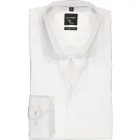 Olymp Chemise No'6 Coupe Skinny Blanc Manches Extra Longues