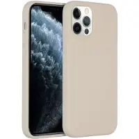 Accezz Coque Liquid Silicone Apple iPhone 12 (Pro) - Stone