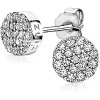 Zinzi Boucles d'oreilles en argent avec zirconium