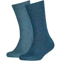 Tommy Hilfiger Chaussettes - 2 Pack - Basic - Bleu Chiné/Marine - - 27/30 - Chaussettes