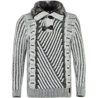 Cipo & Baxx Pull-over gris clair / noir