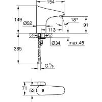 GROHE Mitigeur lavabo Europlus 36207001 Import Allemagne