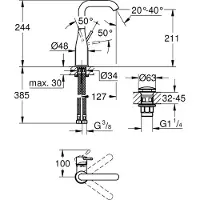 GROHE Essence mitigeur de lavabo haut chromé 23799001