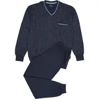 Götzburg Pyjama long bleu / noir / blanc