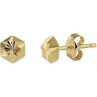 TFT Celeste über -Knobs Star gestorben - 5 mm - Gold, (Or jaune 14 carats)