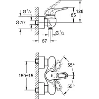 GROHE Eurostyle Mitigeur monocommandé pour douche