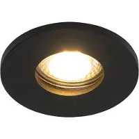 QAZQA Spot encastré moderne noir pour salle de bain - Shed