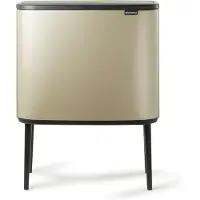 Brabantia Poubelle Bo Touch Bin Champagne, 3 x 11 L