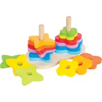 Hape Double Rainbow Stacking Shapes Multicolore 20.0 Enfants