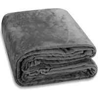 Deuba Couverture polaire gris foncé 240x220 cm plaid