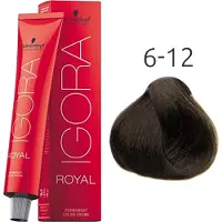 Schwarzkopf Professional Igora Royal Cools Coloration permanente 60 ml 6-12 Dark Blonde Cendré Ash