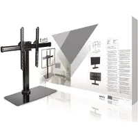 Nedis support TV entièrement mobile - 32 - 65 " - poids d'écran maximal supporté : 45 kg - basculant - pivotant - hauteurs préréglées réglables - verre / acier - noir