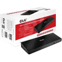 Club 3D CLUB3D CSV-1562 station d'accueil USB 3.2 Gen 1 (3.1 Gen 1) Type-C Noir