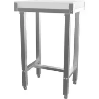 CombiSteel Planche à découper en plastique 500 x 400 mm - Plateau de découpe de 50 mm, hauteur 750 mm