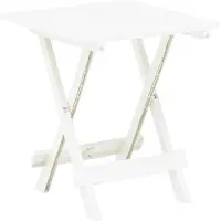 vidaXL Table de jardin pliante blanche 45x43x50 cm plastique