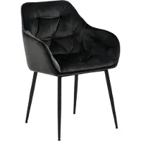 Actona Design Scandinavia Chaise de salle à manger Brooke (SET 2pcs), velours, gris foncé
