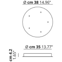 Lodes Rosace Ronde pour Custers 5 lights | Matte White