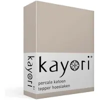Kayori Drap-Housse Surmatelas Kayori Shizu Sable (Percale)-120 x 200 cm