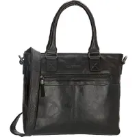 Hide & Stitches Femmes, Sac à main, Hide & Stitches Porto Handtasche - Schwarz - 100% Leder, Noir