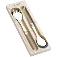 Lou Laguiole Ensemble de service de salade 2 pcs Tradition Marron