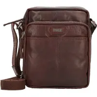 Spikes & Sparrow Cuir sac à épaule bandoulière Bronco Crossover Dark Brown marron foncé