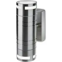 V-TAC Lampe murale d'extérieur - UP - Down - Fixations murales - Support GU10 - IP44 - Acier inoxydable