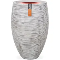 Capi Europe Pot à fleurs Nature Rib Élégant Deluxe 40 x 60 cm ivoire KOFI1131