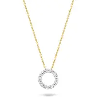 Blush Collier en or jaune 14 carats avec zircone