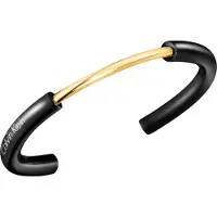 Calvin Klein Bracelet jonc moderne pour femme, noir avec maillon central doré, réf. KJ5FBF2001 Noir/Or