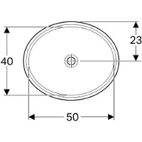 Geberit Variform lavabo sous plan ovale sans trou pour robinet sans trop-plein 56x46x18.1cm blanc 500754012 500.754.01.2