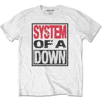 System Of A Down Hommes, T-shirt, Triple Stack Box, Blanc, (L)