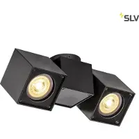 SLV Altra Dice Spot 2 plafonnier rectangulaire noir GU10 2 flammes