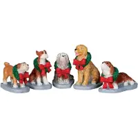 Lemax Village Collection Christmas Pooch Set de 5 #32138