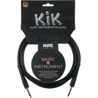 Klotz KIK INSTRUMENT CABLE NOIR 2M JACK 2P - JACK 2P METAL