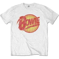 David Bowie T-Shirt Vintage Diamond Dogs Logo Homme Blanc - Taille L