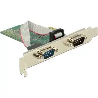 DeLOCK Pci-e To 2 Serial Expansion Card Vert,Argenté