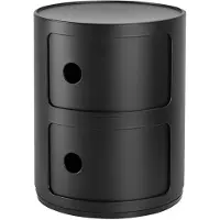 Kartell Componibili Meuble de Rangement Recyclé 2 Doors | Black