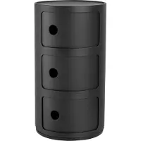 Kartell Componibili Meuble de Rangement Recyclé 3 Doors | Black