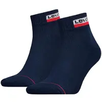Levi's Socquettes - 2 Pack - Mid Cut - Marine - - 35/38 - Chaussettes
