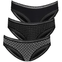 LASCANA Slip noir / blanc